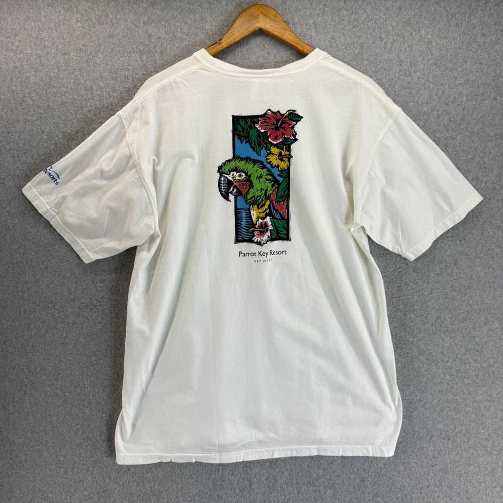 Comfort Colors Parrot‎ West Resort Graphic Tee Key West FL T-Shirt Mens Sz Large